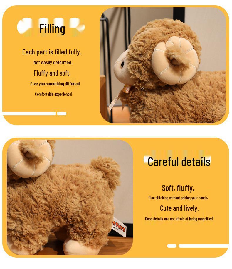 Simulated Sheep Plush Toy - Lamb Doll & Alpaca Pillow for Children's Birthday Gift