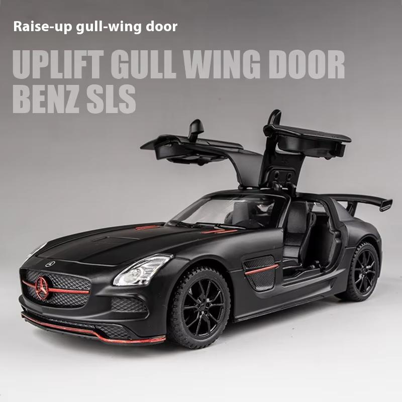Nové 1:32 simulovaných sportovních vozů Benz AMG SLS z lehkých slitin, model auta, model auta, ozdoba, chlapecké dětské hračky, auta