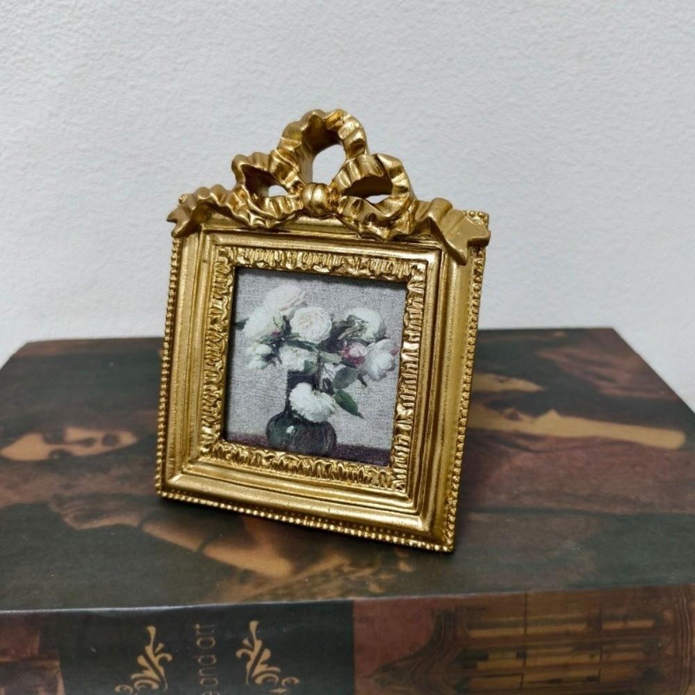 Exquisite European Style Vintage Photo Frames Gold Classical Resin Picture Frame Creative Retro Photo Frame Ornament Photo Props