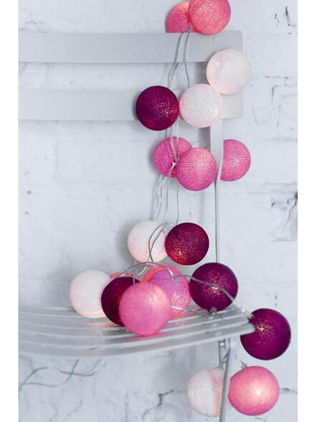 LED Cotton Ball String Lights - Colorful Flashing Lights for Christmas, Festivals, and Indoor Decoration