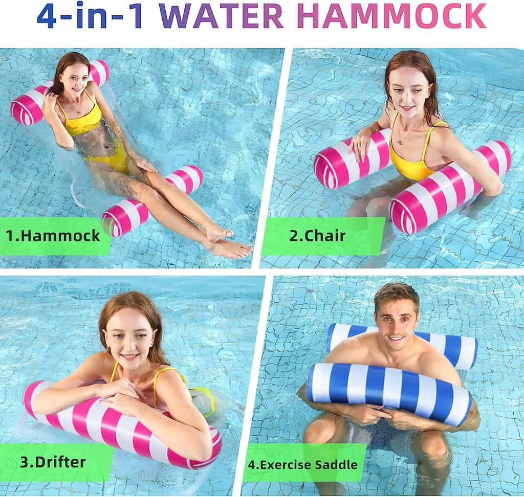 Foldable Water Inflatable Hammock, Sofa, Floating Bed, Summer Backrest, Floating Drainage, Lounge Chair, Swimming Pool Party