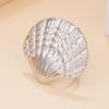 Casual Resort Ocean Series Shell Stainless Steel 18K Gold Titanium Ring