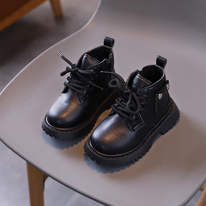 Kinder Herbst/Winter Baumwolle Martin Stiefel: Warme, stilvolle Schneestiefel mit Reißverschluss für Jungen und Mädchen.