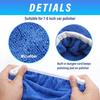 5-10inches Car Microfiber Polisher Pad Wash Buffer Waxing Sleeve Bonnet Polishing Hood for House Auto Cleaning Accessories