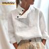 Moda Donna Casual Tinta Unita Stampa Manica Lunga Bluse e Camicie