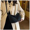 Canvas Bag Women New Korean Style Minimalist Student Instagram Hong Kong Style Shoulder Crossbody Bag Messenger Bag