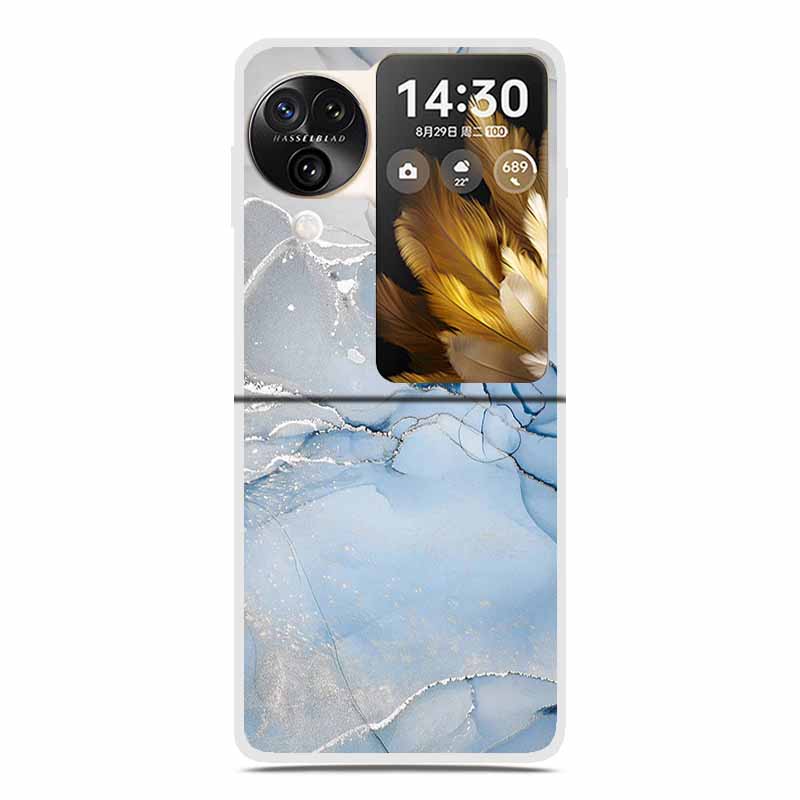 For Oppo Find N3 Flip 5G Cases Clear 6.8" Marble Hard TPU Back Cover For Oppo Find N 3 Flip Phone Cases Coque Fundas Bumper Etui
