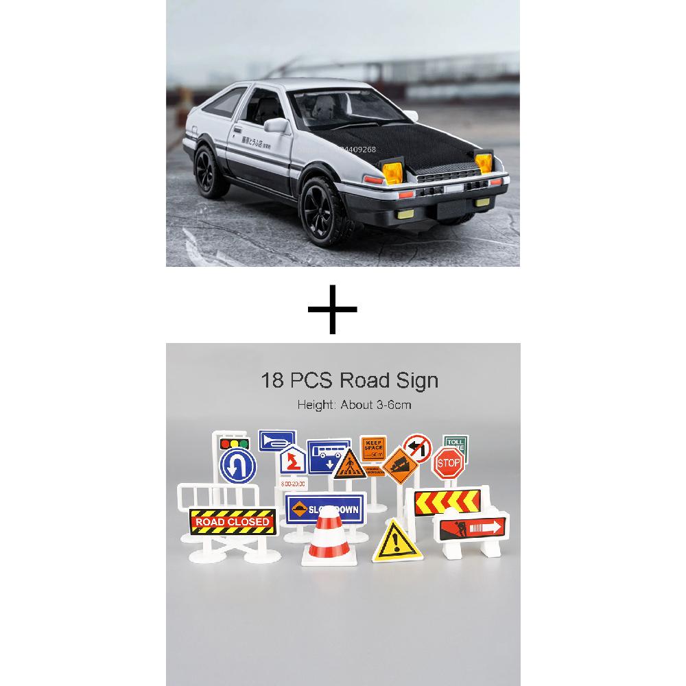 1:36 Ae86 Klassischer Filmauto Modell Spielzeug Türen Geöffnet Sound Licht Modelle Rückzieher Legierung Druckguss Miniatur Spielzeug Sammlung Geschenke black