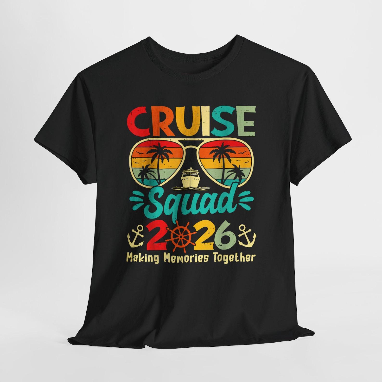 Cruise Squad 2026 Matching Family Cruise Shirt, Summer Vacation Group Trip T Shirt, Funny Cruise Party Tee, Travel Matching Outfit 4XL