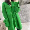 Autumn and Winter New Casual Fashion Knitted Cardigan Women's High-end Sense Loose Lazy Sweater Jacket Top