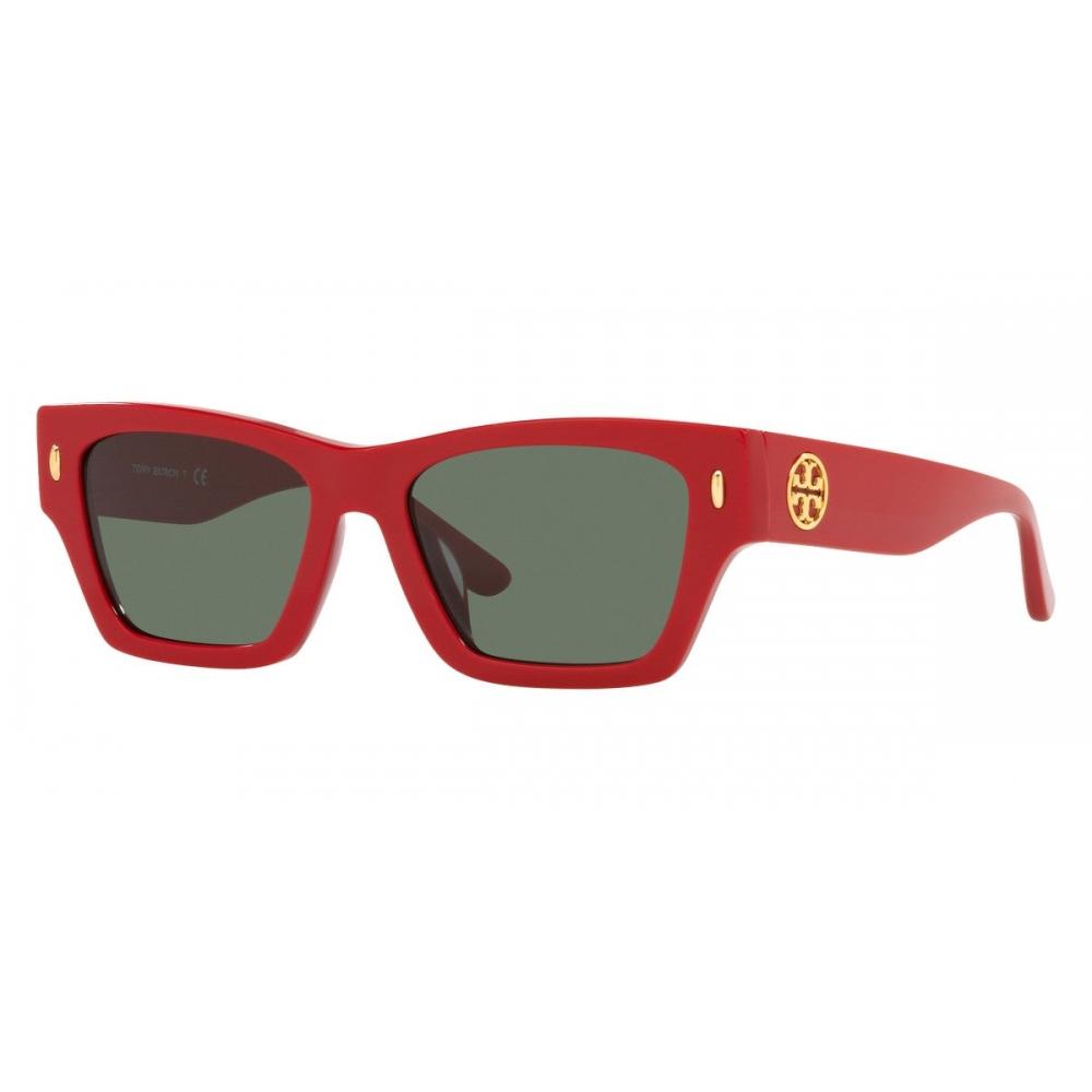 

Женские красные солнцезащитные очки Tory Burch 52 мм
