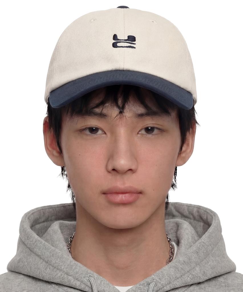 Eondeokeonteulol Four Seasons Cotton Logo Embroidered Basic Soft Top Unisex Ball Cap Uc / Washed B B / Navy Mix