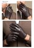 Men's Slim Fit Touchscreen Leather Driving Gloves - Breathable Sheepskin for Spring/Summer.