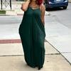 Women's Loose Fit Sleeveless Maxi Dress Casual Spaghetti Strap Relaxed Style Long Dress with Pockets for Summer Fashion