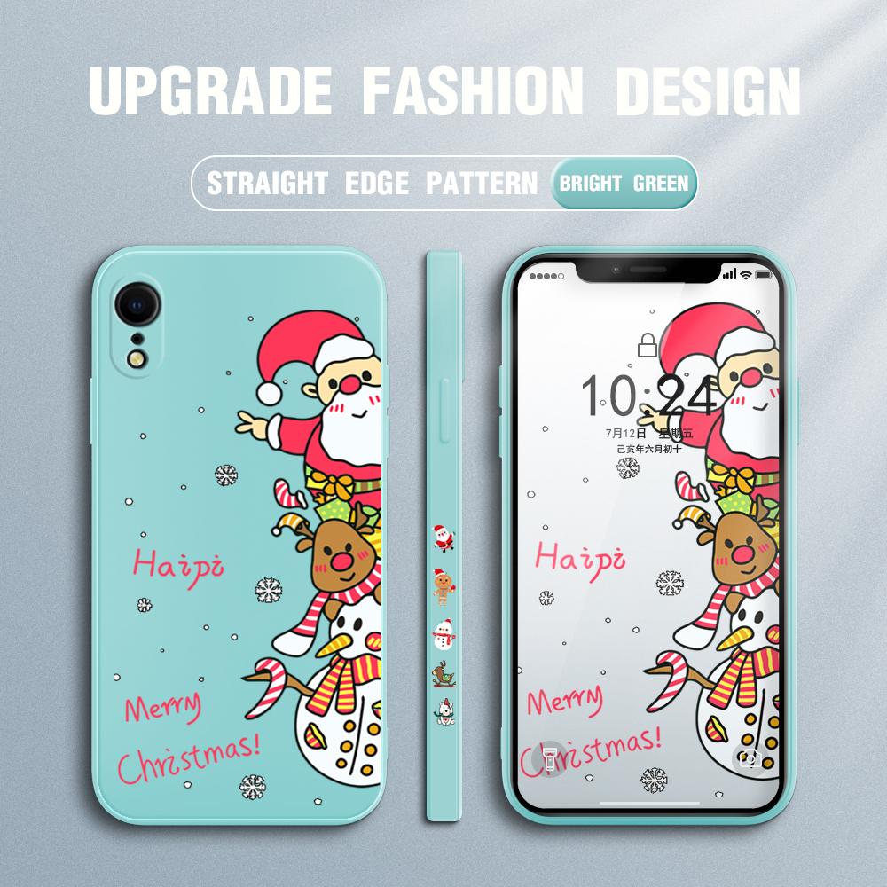 Kreslené vánoční vánoční pouzdro na telefon Redmi Xiaomi POCO Note 10 Pro 9 9A 9T 10C 8 7 11 Lite 5G X3 M3 Square Edge Soft Full Camera Protect Cover Case