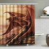 Dragon Shower Curtain Fantasy Red Mythical Creature Bathroom Decor 3D Printed Waterproof Fabric Perfect Gift For Dragon Enthusia