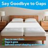 Easy Use Bed Bridge Long Bed Converter With Metal Button And Fixing Straps, Twin To King Size Split King Gap Filler For Adjustab