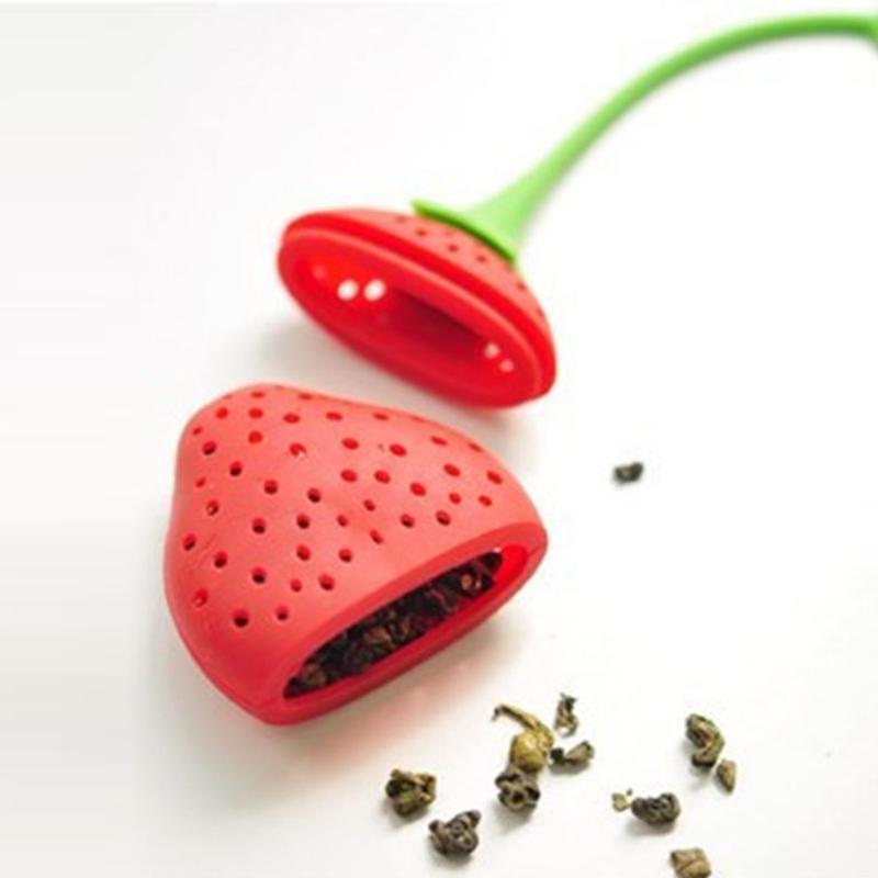

Creative Tea Infuser Ball Silicone Teaware Tea Leaf Strainer Diffuser Teapot Tool Strawberry Shape Bag Teabag Kitchen Accessory 14 X 10 X 2