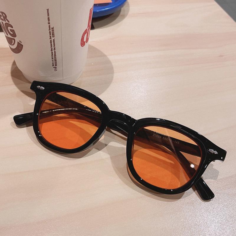New Round Sunglasses Men Women Small Fashion Vintage High Quality Brand Designer Cat Eye Sun Glasses Hip Pop Black Blue Shadow