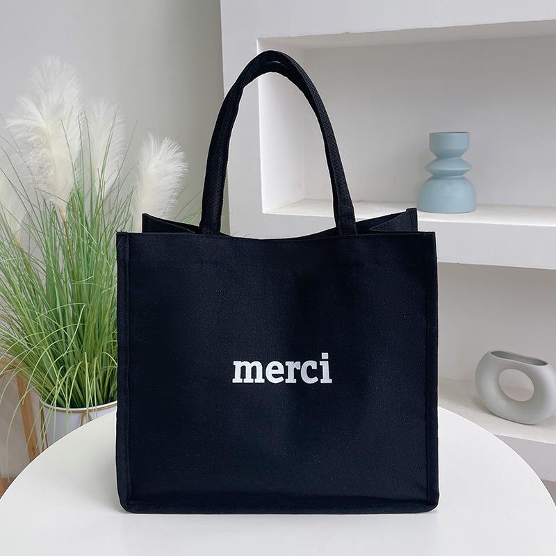 

Tote bag Canvas bag New women s bag Simple large-capacity bag чёрный