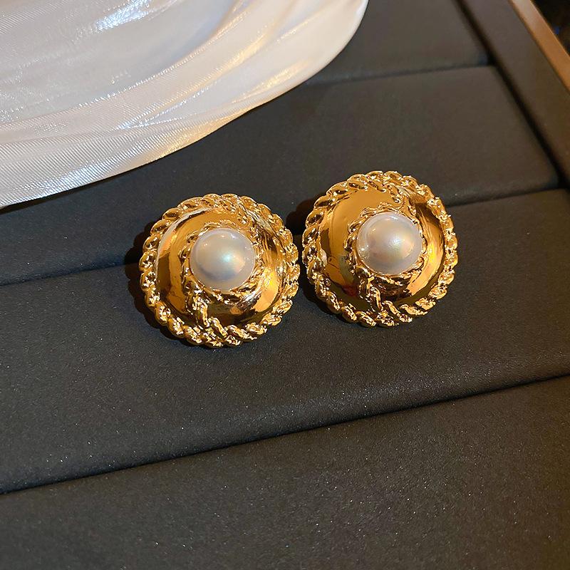 Dámské náušnice BLINGBAY Maillard Tiger Eye Stone Geometrické náušnice Módní Lehké Luxusní Retro Náušnice Špičkové univerzální náušnice Šperky Dárky