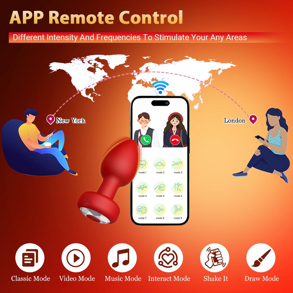 Anal Vibrator Butt Plug Men Prostate Massager Stimulator APP Wireless Control Female Masturbator Adult Sex Toys Couple Gay 18+