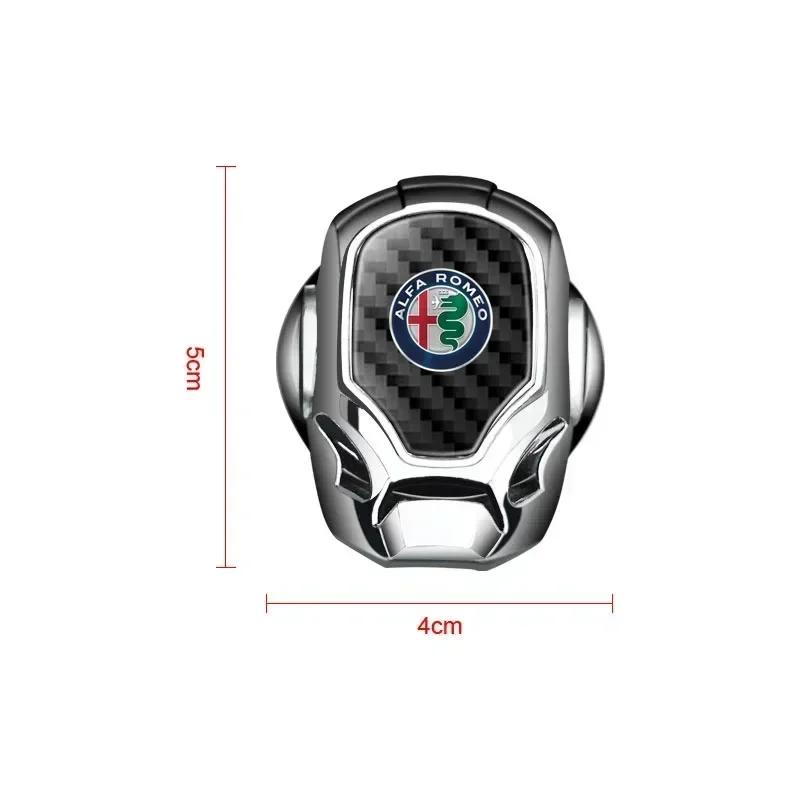 Car ONE-CLICK Start Button Protective Cover Emblem Stickers For Alfa Romeo GT 147 159 156 166 Giulietta Tonale Volante 8C