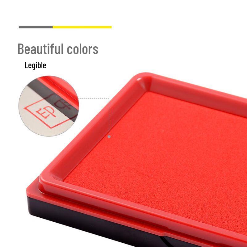 Chenguang Large Square Oil-Based Red Inkpad