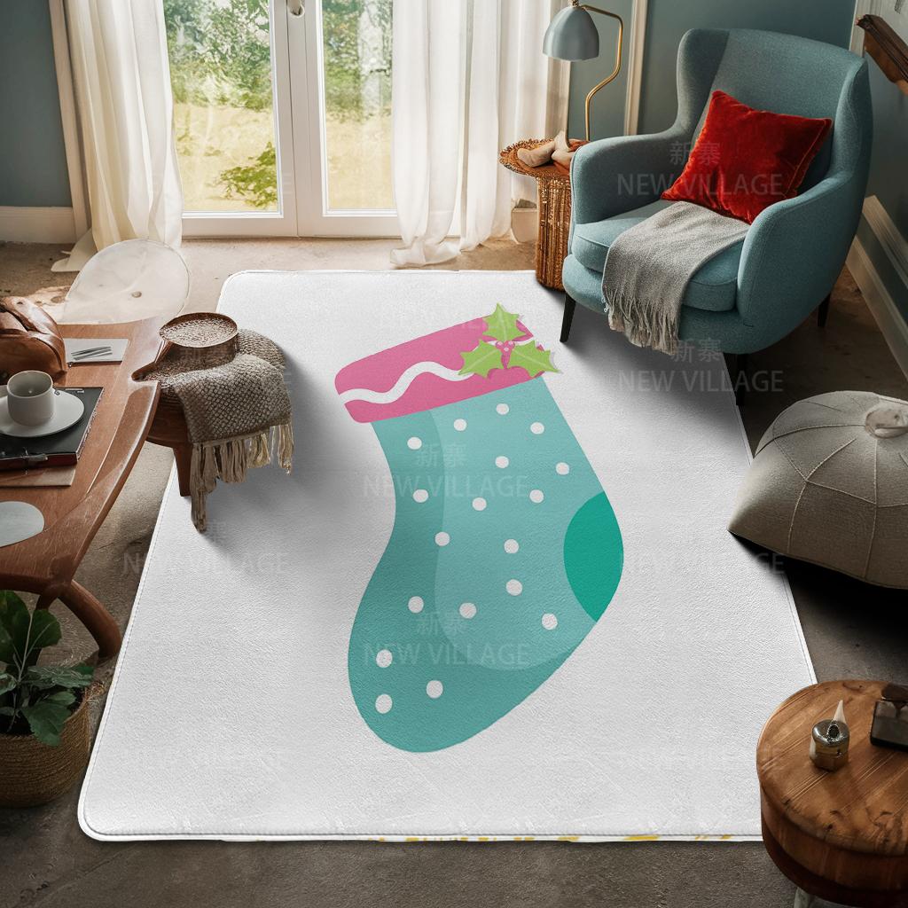 House Entrance Carpet Home Door Mat Living Room Bath Foot Bathroom Non-slip Water Absorption Rugs Bath Merry Christmas Winter