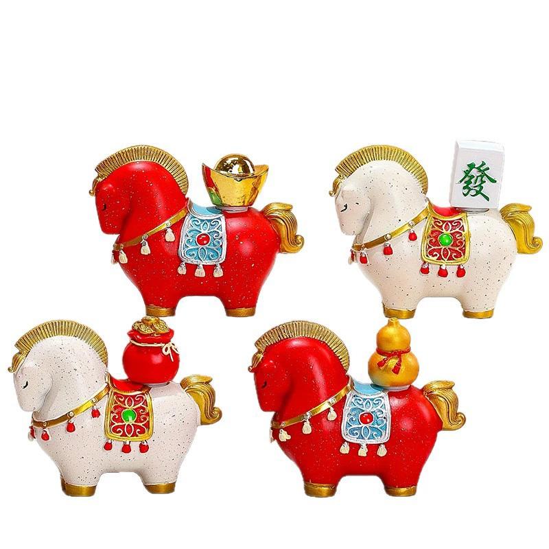 1Pc Gift Ornament Creativity Horse Ornament Souvenir Gift Resin Ornament Festival Gift Mascot Home Decor