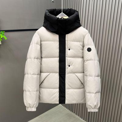Men's Winter Fashion Stand Collar Windproof White Duck Down Jacket