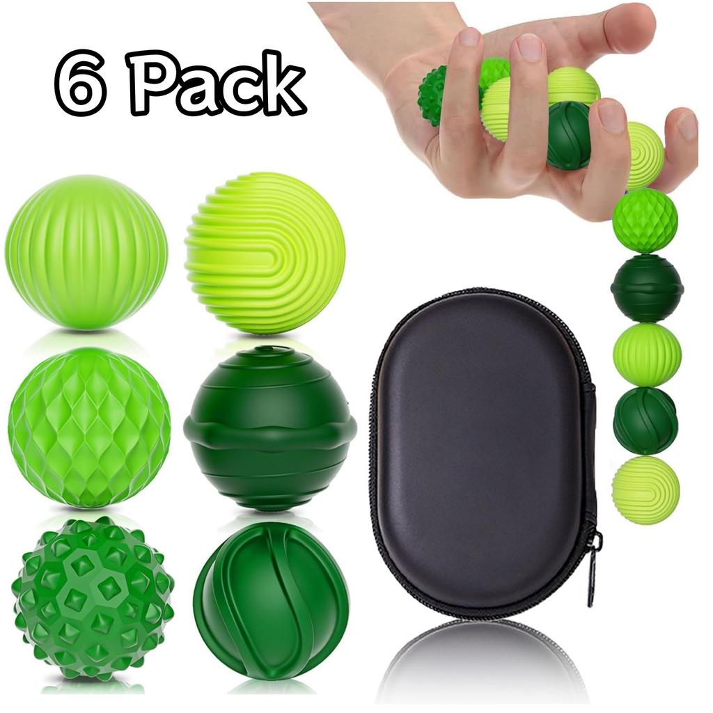 Confezione da 6 Palline Magnetiche in Silicone Giocattoli Antistress per Adulti, Adolescenti, Giocattolo Sensoriale per le Mani, Giocattoli Silenziosi da Scrivania con Texture