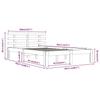 Solid Wood Bed Black 200x200 cm