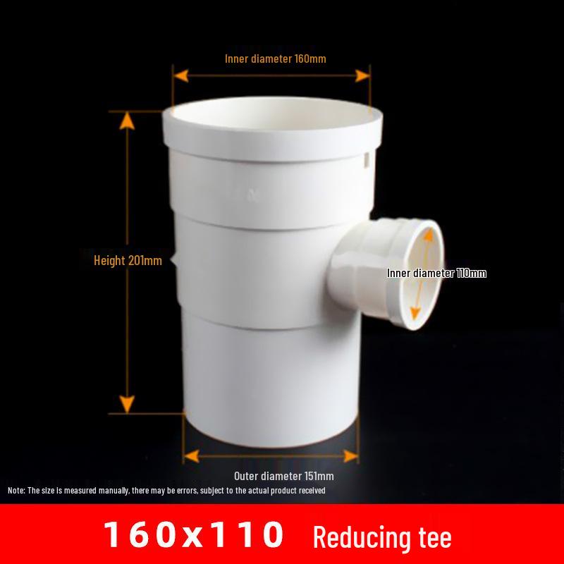 PVC Redukční T-kus s inspekčním otvorem a hrdlem/trnem