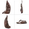 Retro Genuine Leather Chest Bag Men's Top-grain Cowhide Crossbody Bag Versatile and Casual Men's Crossbody Bag