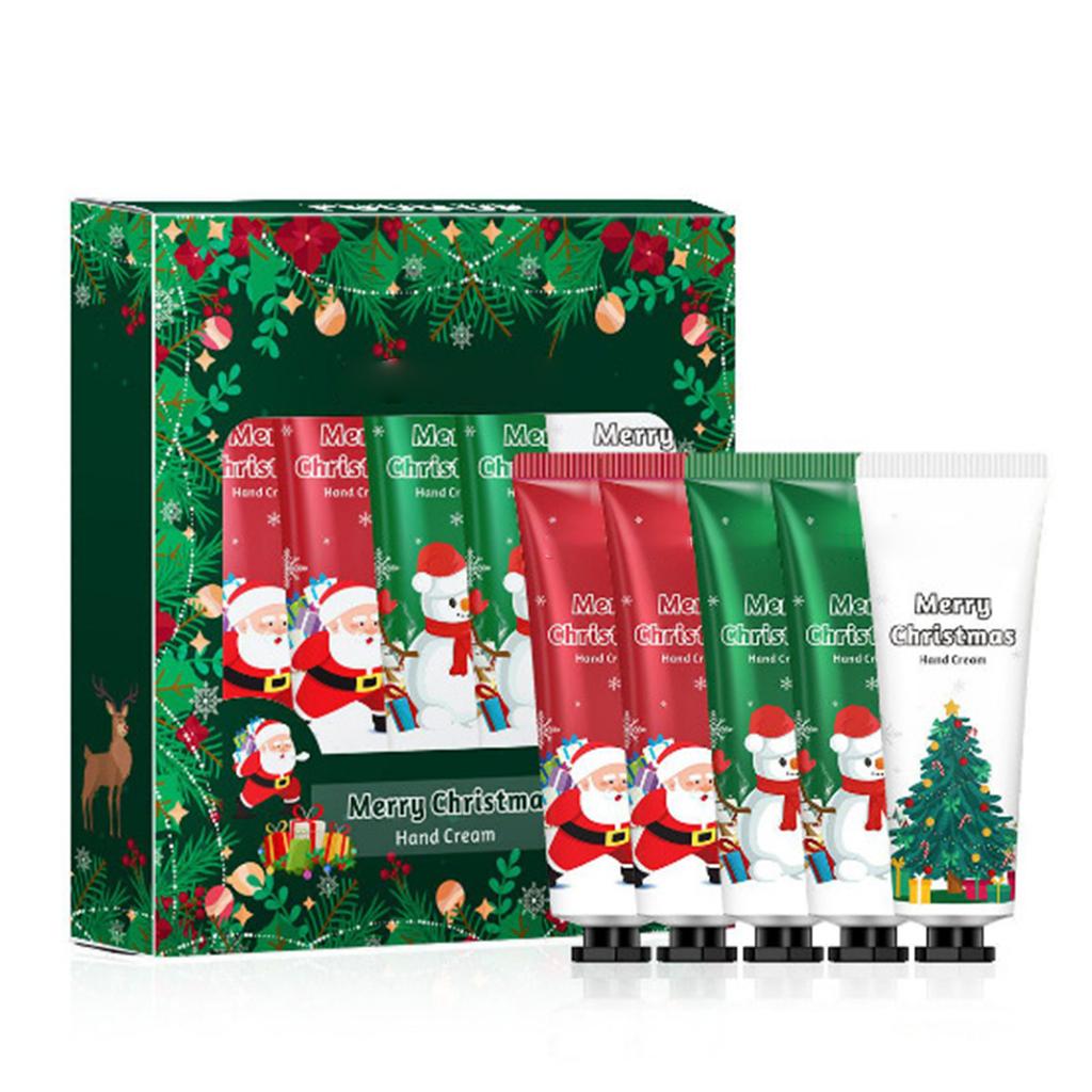 5PCS Travel Size Hand Cream Set for Dry Cracked Skin Christmas Gift Winter Moisturizing Nourishing Hand Care Lotion for Women and Men