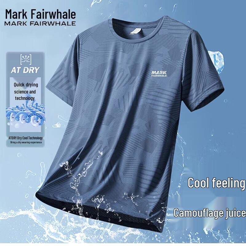 

Mark Fairwhale Men s Ice Silk Short Sleeve T-shirt 6XL