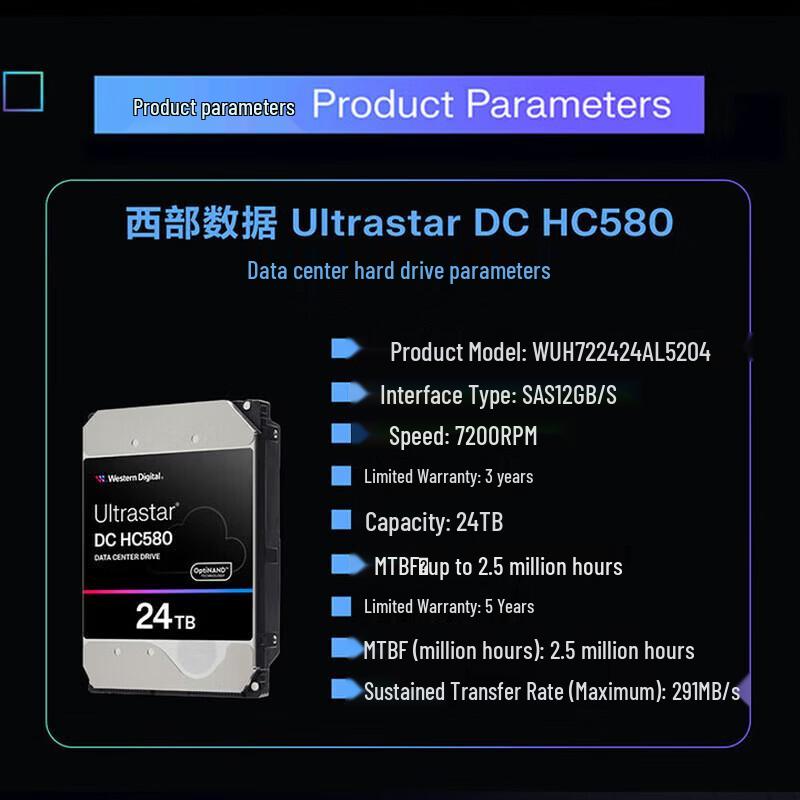 WD 24TB Enterprise SAS Hard Drive