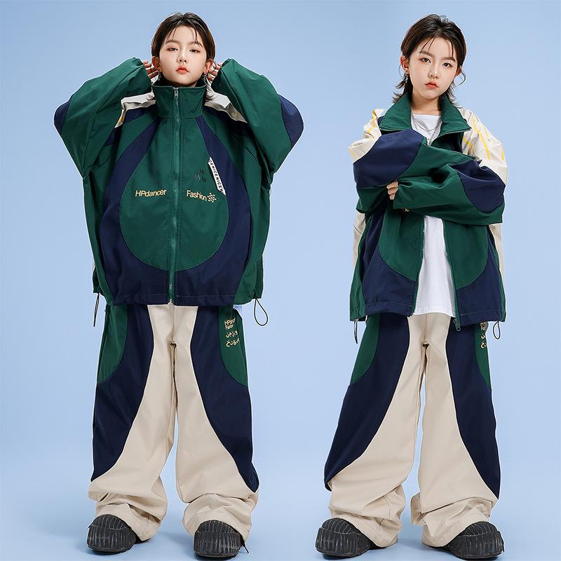 Children's Hip Hop Dance Outfit - Street Style Loose Performance Set for Primary Sports Events