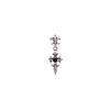 Hisera Cross Flower Stud Earrings Trendy Fashion Punk Stainless Steel Children's Wedding Party Gift Body Piercing Jewelry