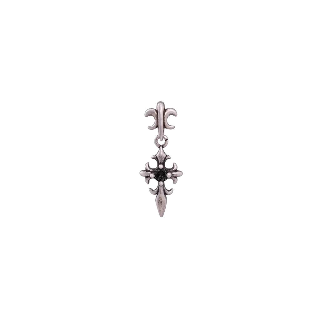 Hisera Cross Flower Stud Earrings Trendy Fashion Punk Stainless Steel Children's Wedding Party Gift Body Piercing Jewelry