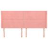 Headboard with Ears Pink 163 X 16 X 118 128 Cm Velvet