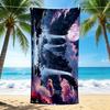 1Pc Waterfall Cherry Blossom Valley Beach Towel Quick Dry Multiuse For Beach Pool Gym Yoga Home Travel Christmas Halloween Xmas Gift Es163