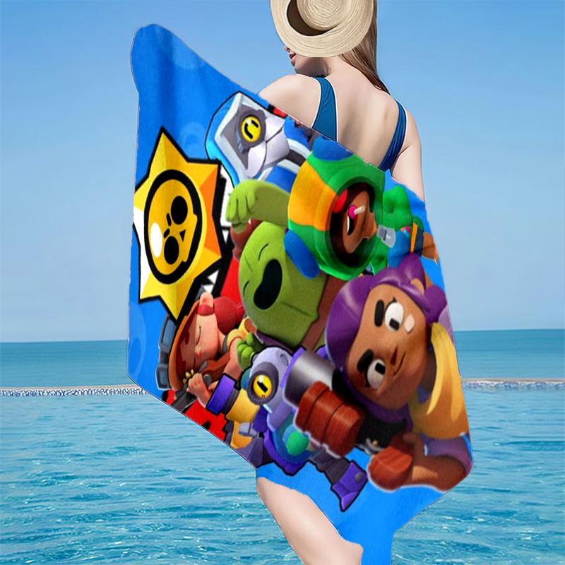 Game Brawl Adventure Heroes Beach Towel, Super Soft Microfiber, Gift for Her/Him, Birthday, for Pool, Beach, Travel, Home Decor Fan Gifts