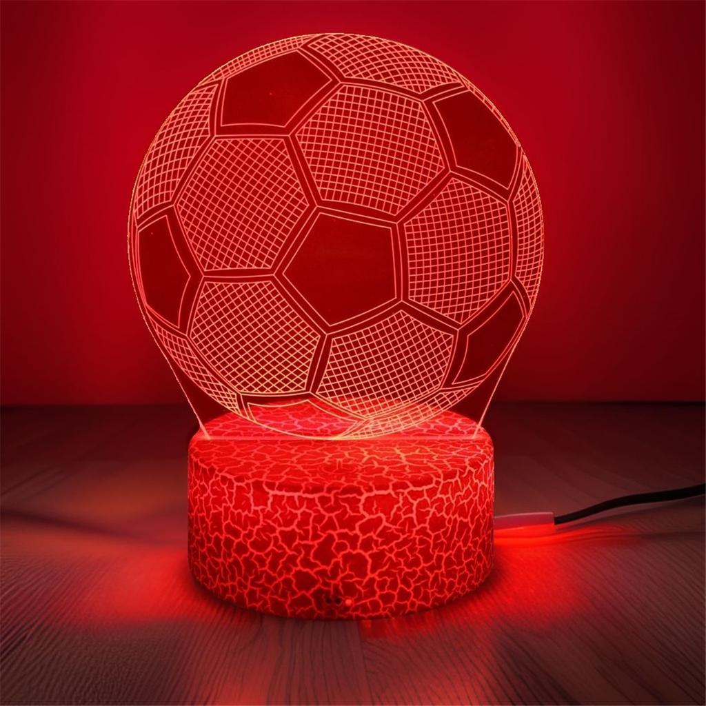 3D Football Lamp Illusion Child LED Night Light Luminous Soccer ball Touch Nightlight Kids Bedroom Decoration Table Lamp Gifts