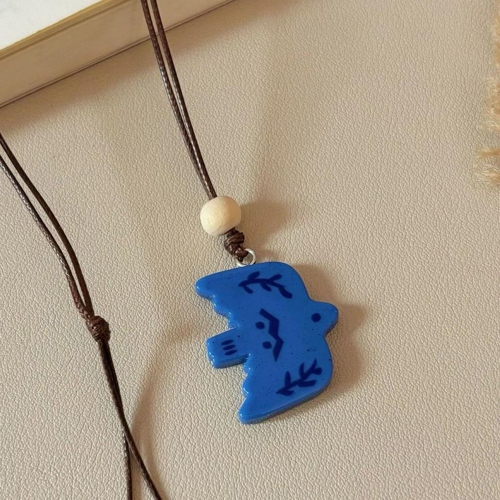 Multifuntional Ceramic Bird Necklace Adjustable Chain Necklace Elegant Pendant Necklace for Fashionable Lover Present