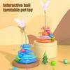 Turntable Cat Toy Cat Toy with 3 Toy Balls Cat Tower with Spinning Balls for Indoor Cats 3-tier Roller Track Teaser