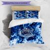 Set Lenzuola Stampato 3 Pezzi FC Real Sociedad Copripiumino Traspirante con Federe Biancheria da Letto Decorativa per Camera da Letto Casa