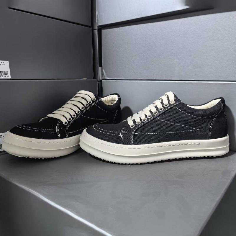 Newest Daily Breathable Canvas Low Top Men And Women Sneakers Handmade Sewing Lace Up Thick Heel Flats High Street Casual Shoes
