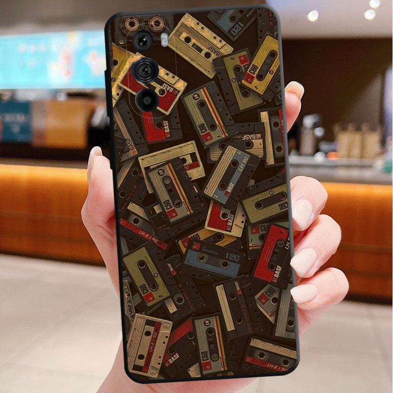 Retro Cassette Tape Phone Case For Motorola Edge 60 50 40 Pro 60 50 40 30 Ultra Neo Fusion Moto G Play G Stylus G Carcasas